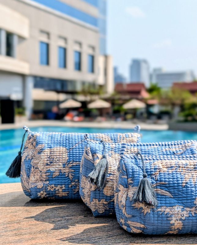 Toilet Bag Blue 3 Pieces