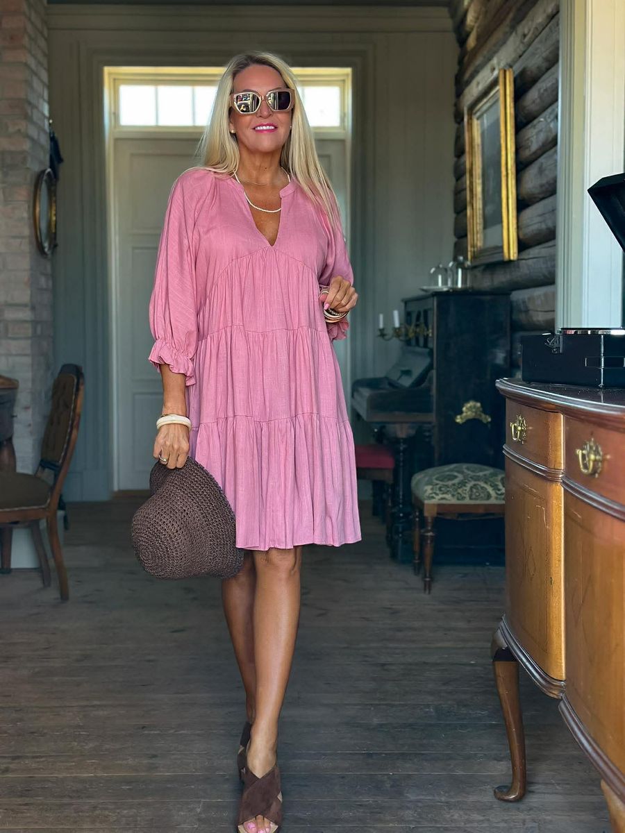 Copperose Linen Dress