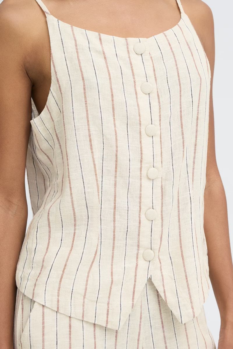 Linno Stripe Vest Ichi