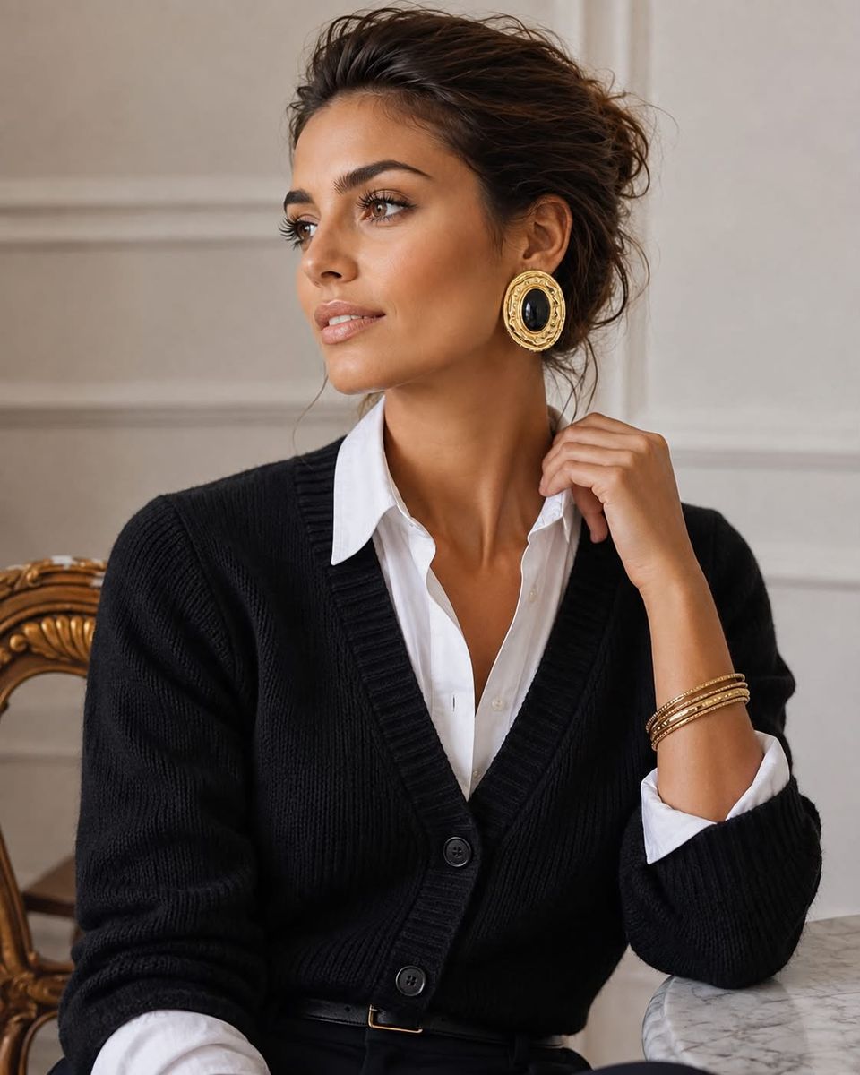 Black Golden Earrings