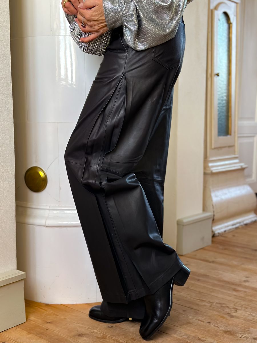 Mia Loose Leather Pant Depeche