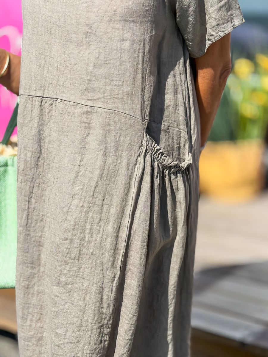 Ruffle Linen Dress