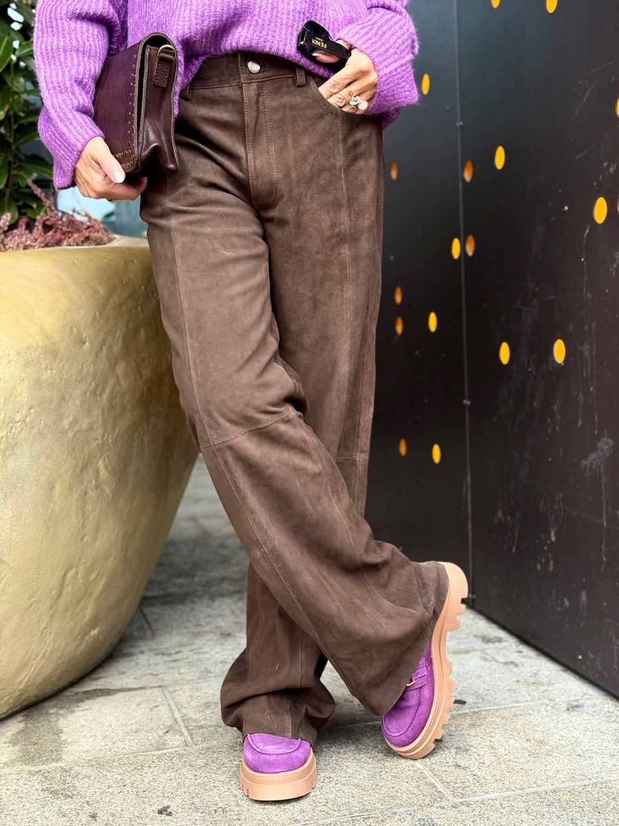 Suede Pant Straight Leg Depeche