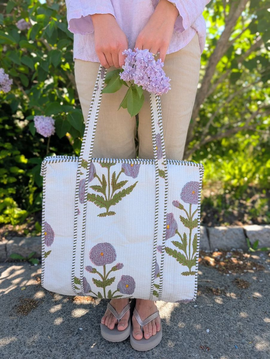 Lavender Cotton Bag
